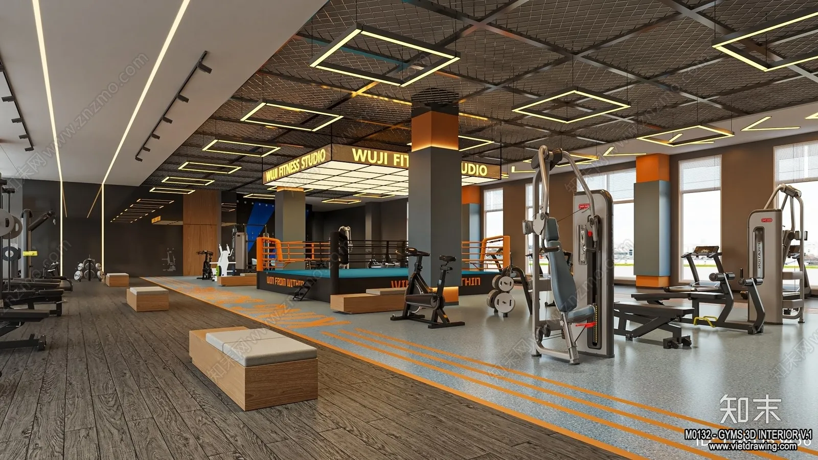 GYM – 3D Interior Scene – 3D Models – 046