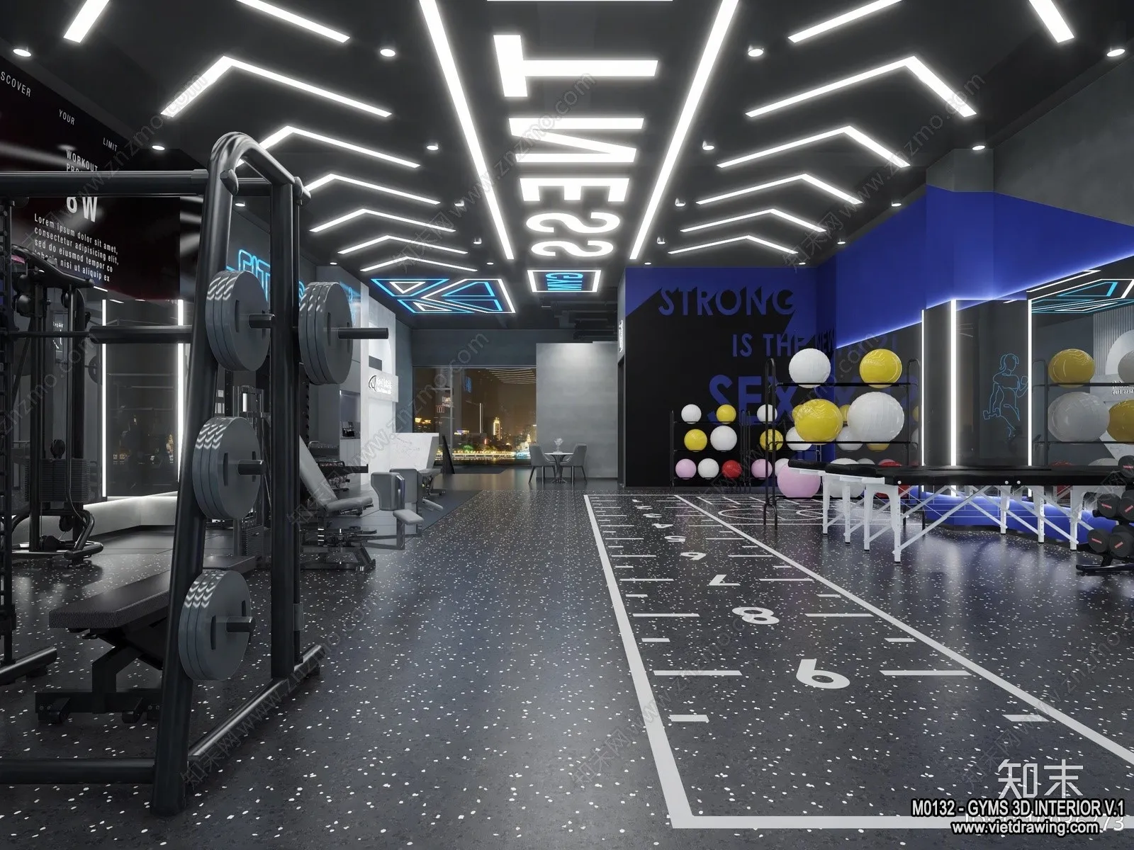 GYM – 3D Interior Scene – 3D Models – 047