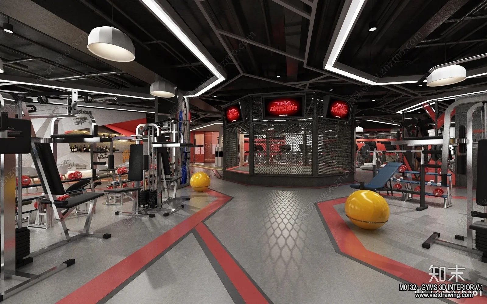 GYM – 3D Interior Scene – 3D Models – 050