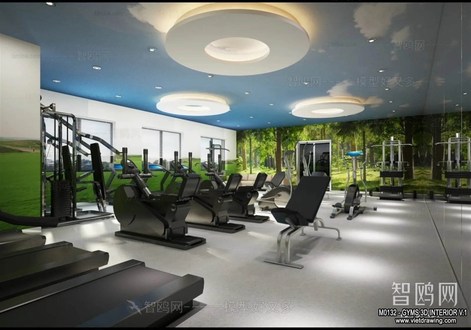 GYM – 3D Interior Scene – 3D Models – 053