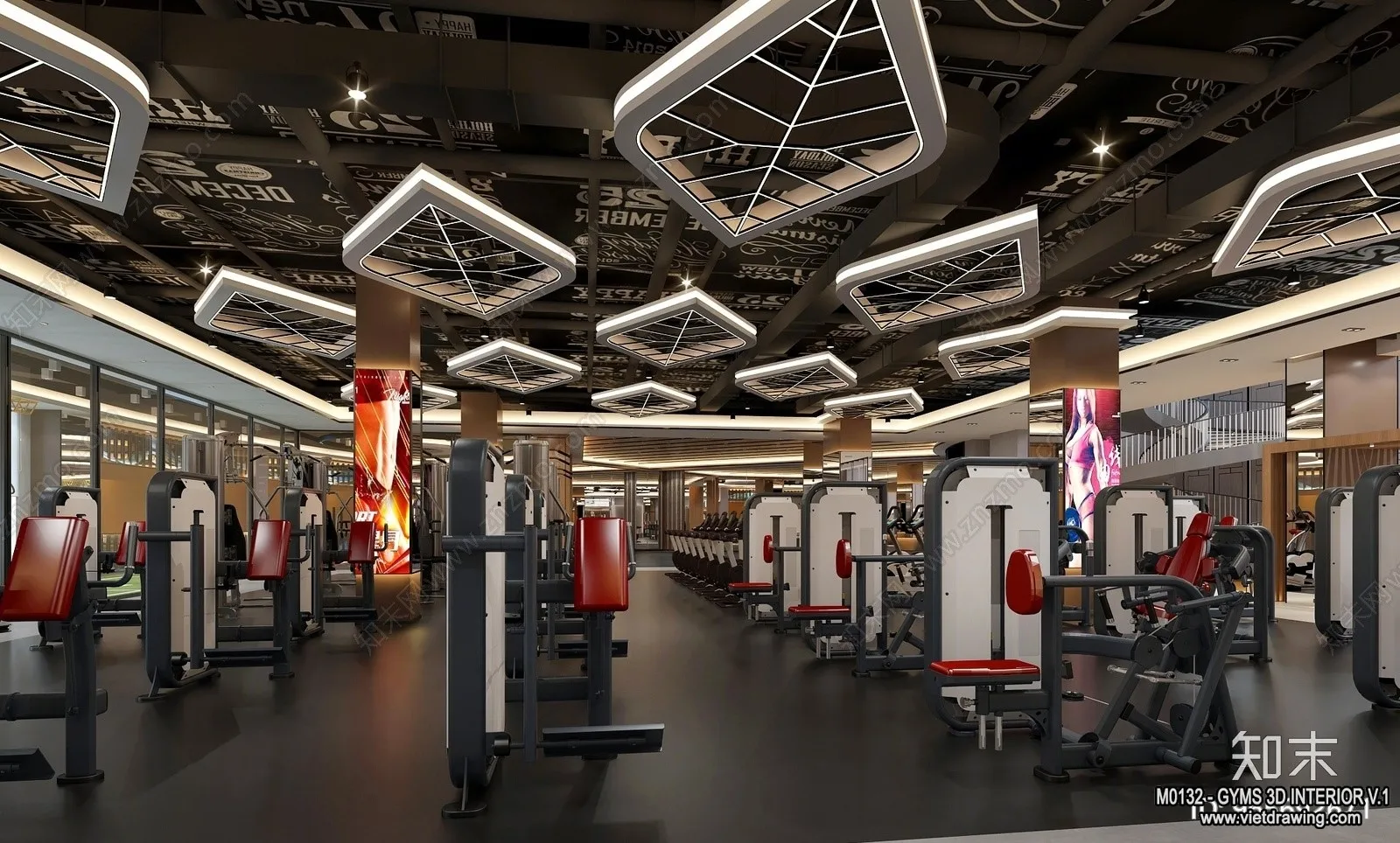 GYM – 3D Interior Scene – 3D Models – 061