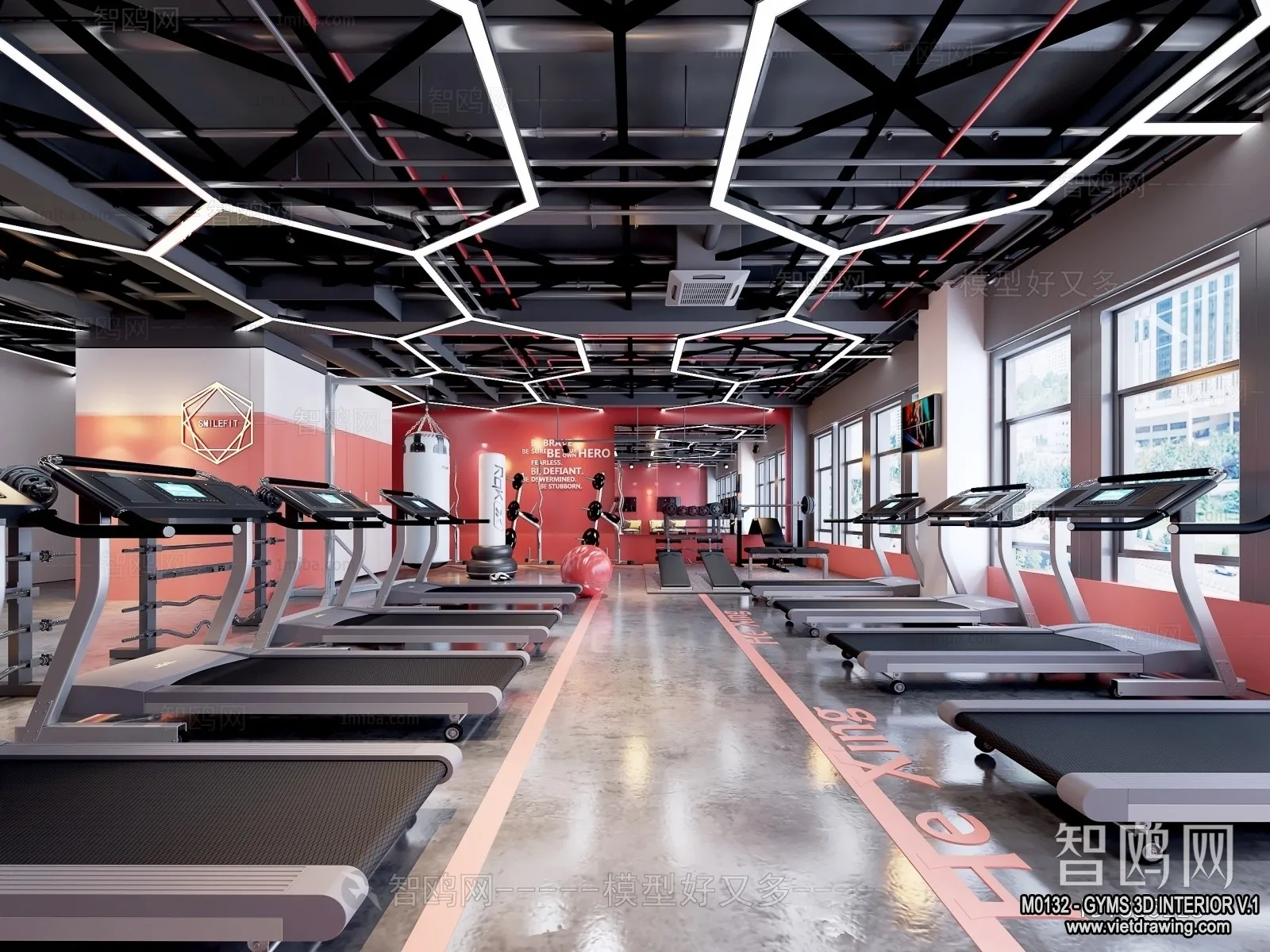 GYM – 3D Interior Scene – 3D Models – 073