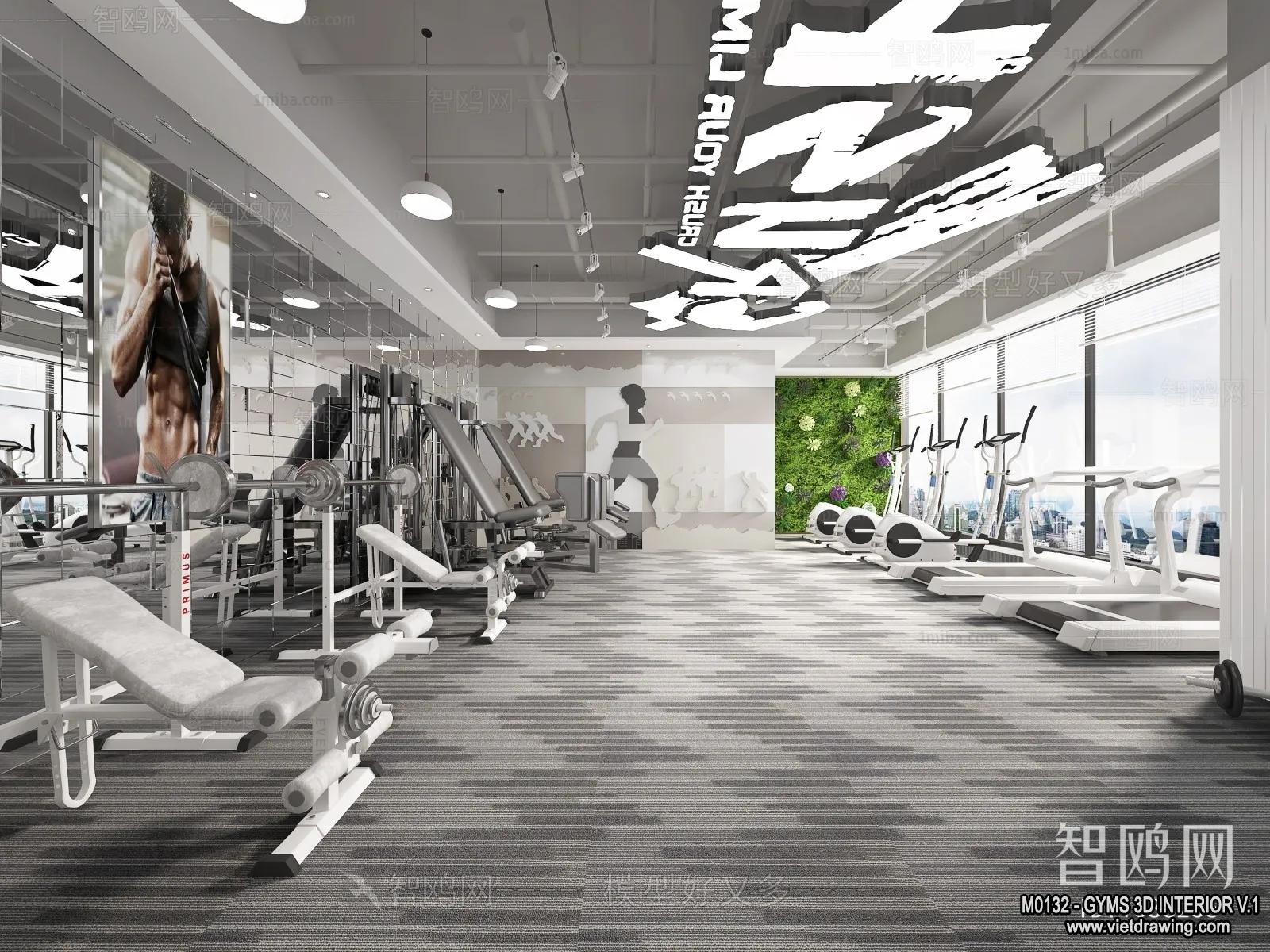 GYM – 3D Interior Scene – 3D Models – 075