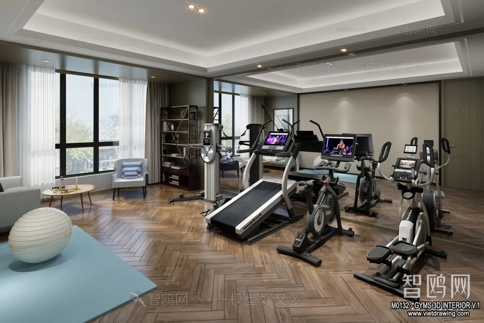 GYM – 3D Interior Scene – 3D Models – 085