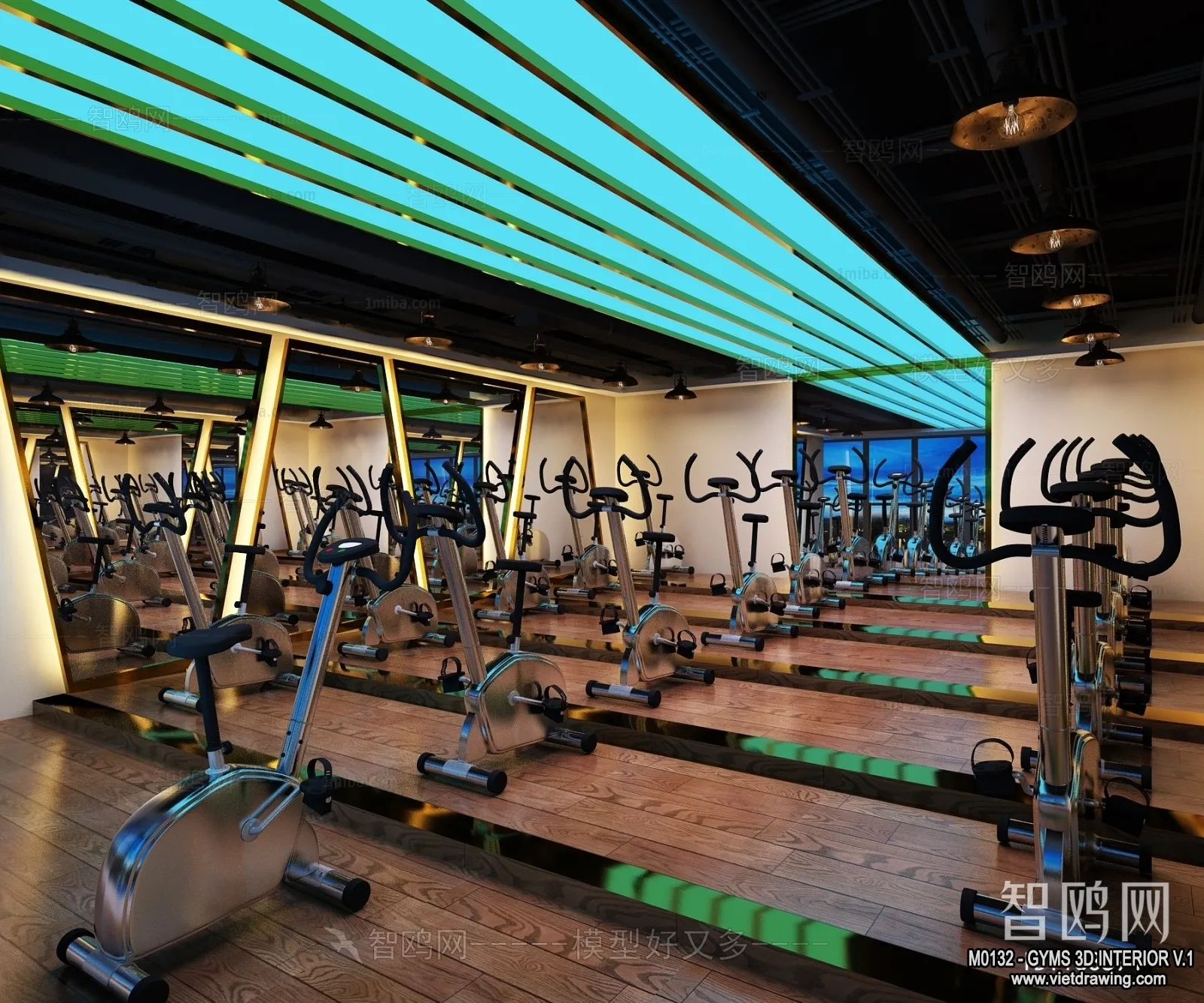 GYM – 3D Interior Scene – 3D Models – 089