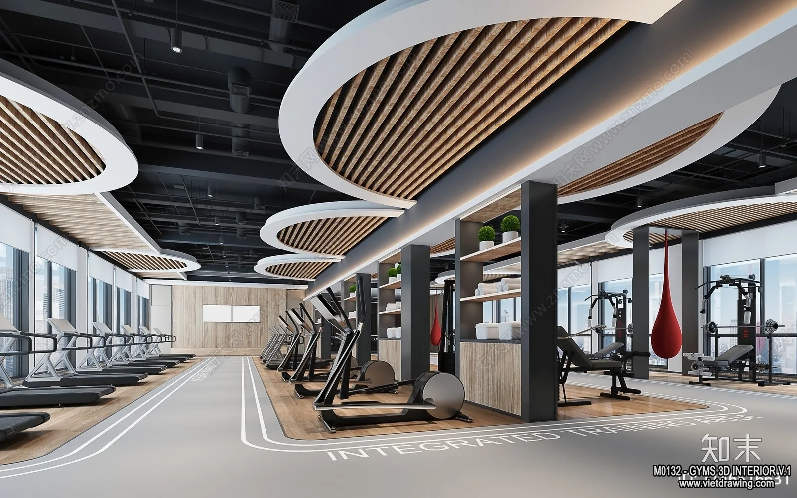 GYM – 3D Interior Scene – 3D Models – 090