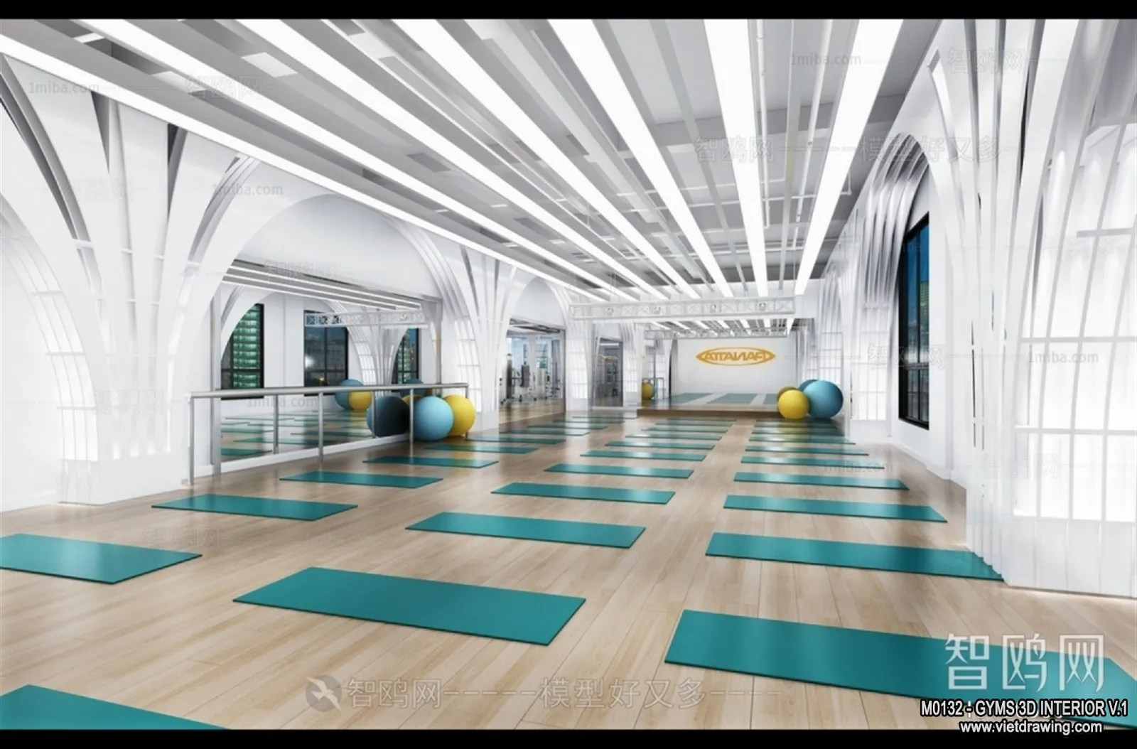 GYM – 3D Interior Scene – 3D Models – 107