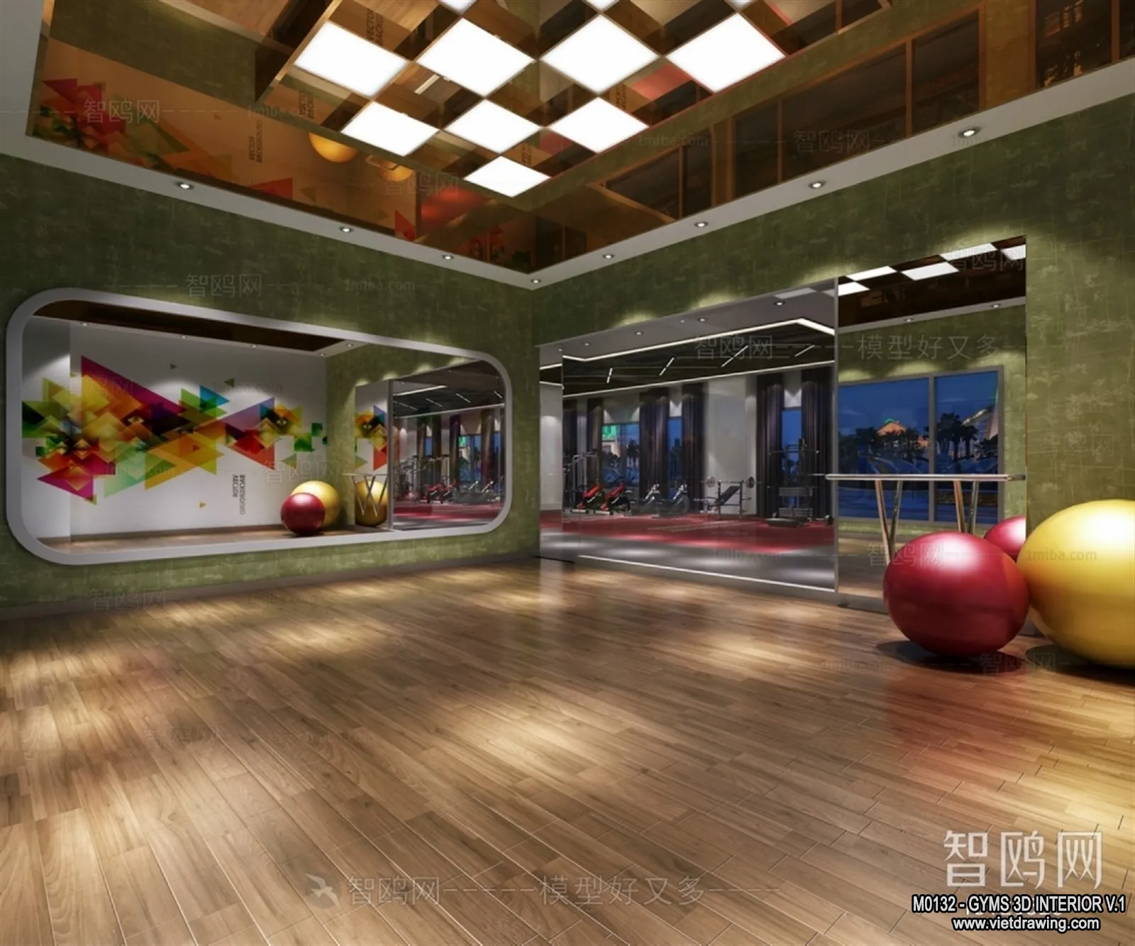 GYM – 3D Interior Scene – 3D Models – 108