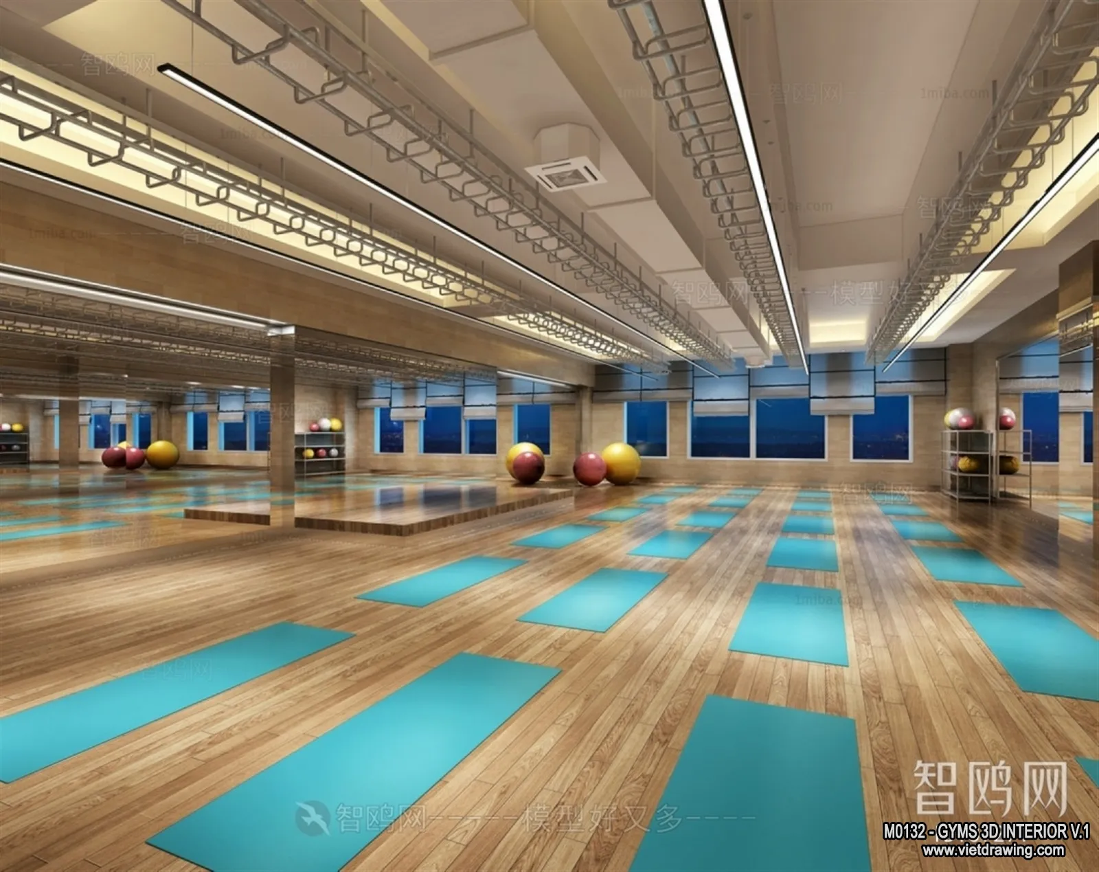 GYM – 3D Interior Scene – 3D Models – 110