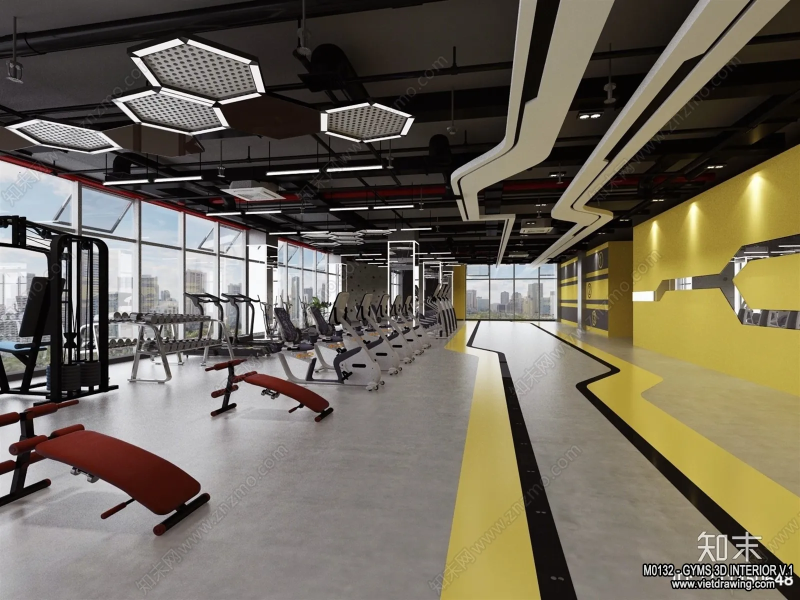 GYM – 3D Interior Scene – 3D Models – 113