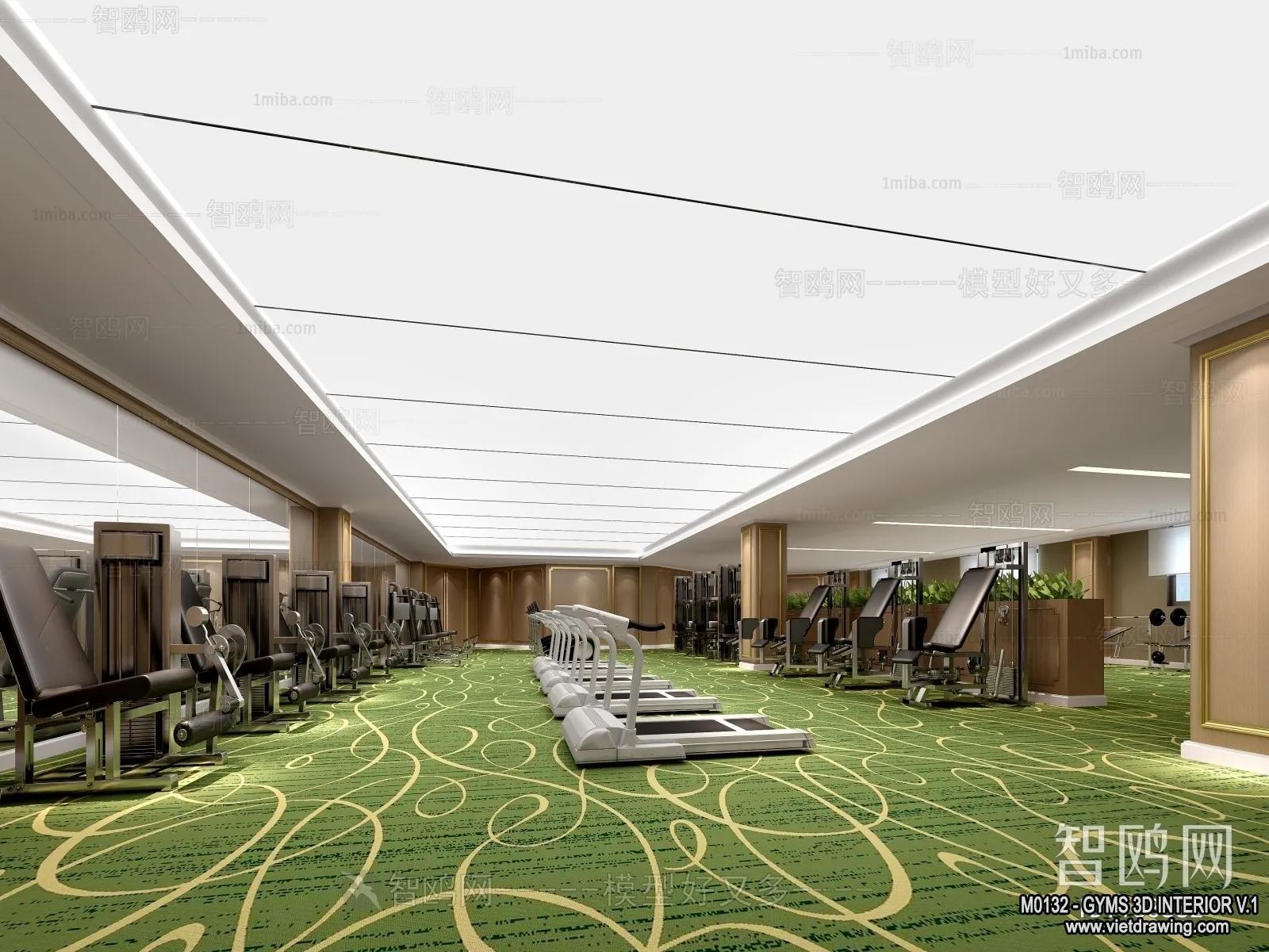 GYM – 3D Interior Scene – 3D Models – 115