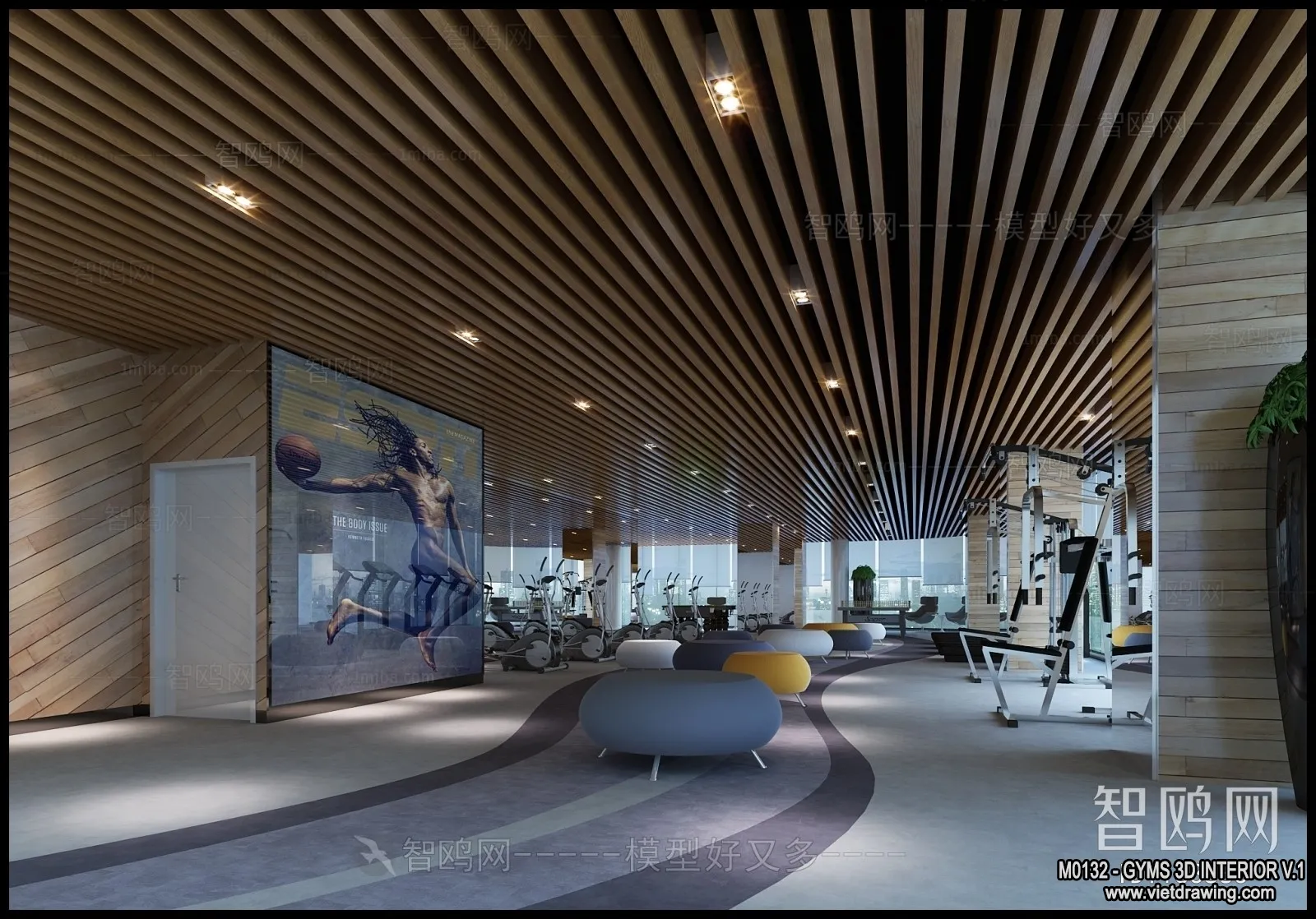 GYM – 3D Interior Scene – 3D Models – 116