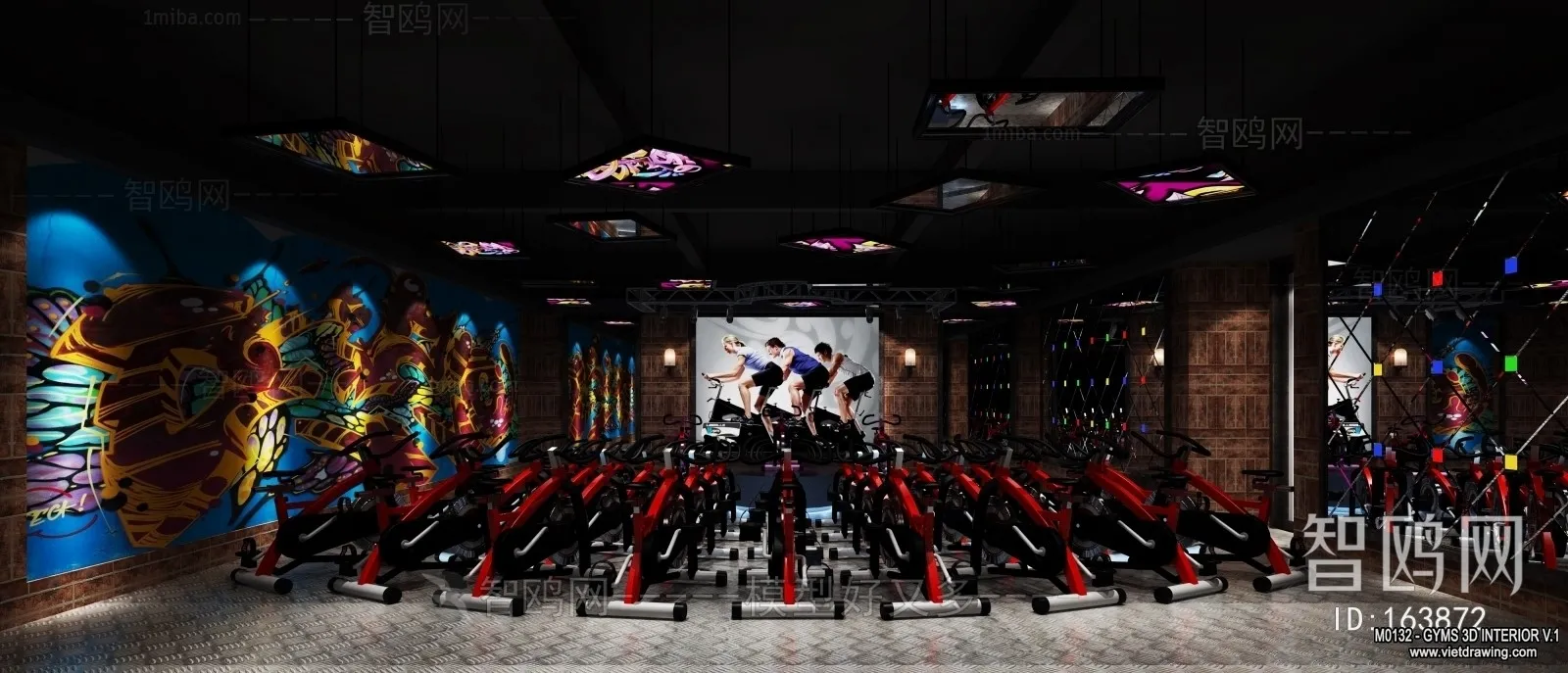 GYM – 3D Interior Scene – 3D Models – 120