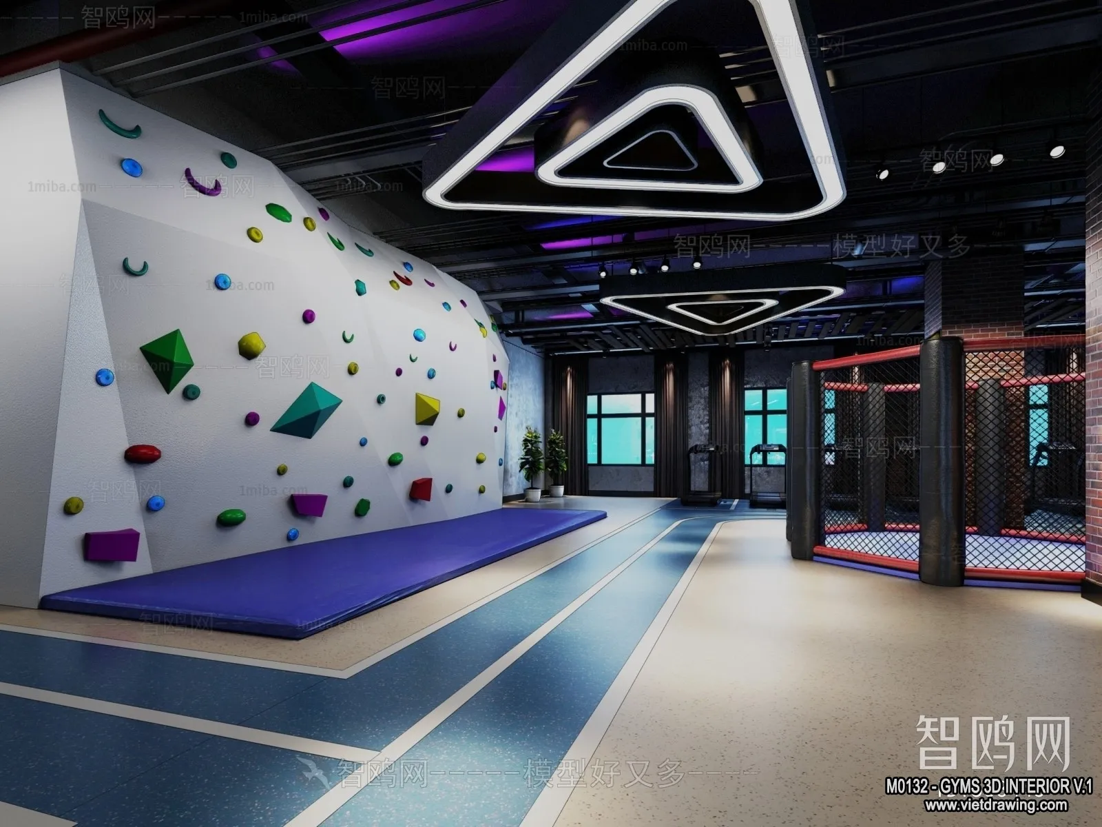 GYM – 3D Interior Scene – 3D Models – 125