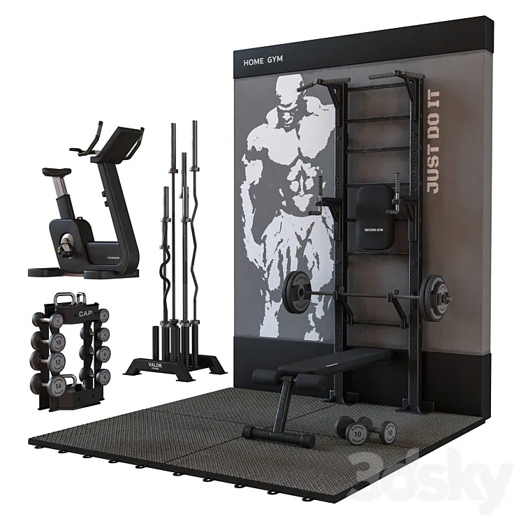 GYM-Room-Bodybuilding 3DS Max