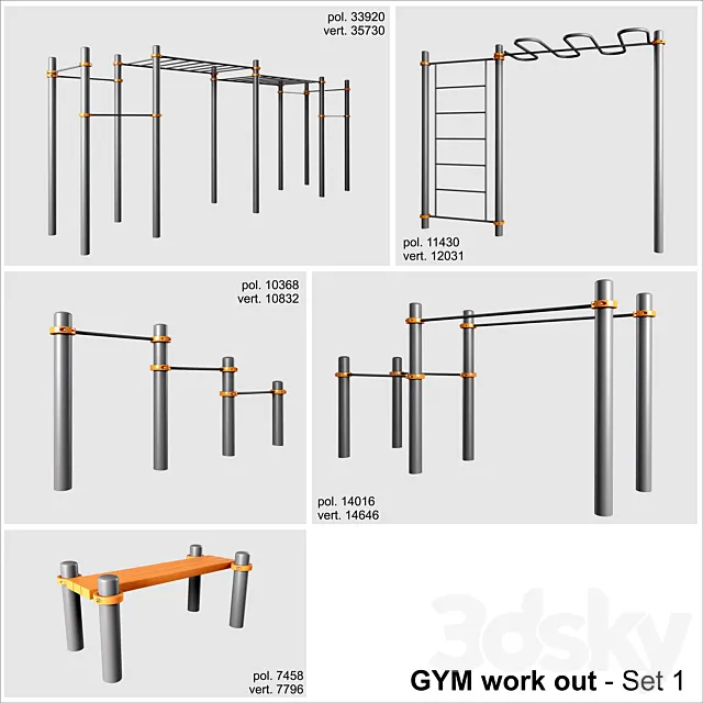 GYM workout set-1 3DSMax File