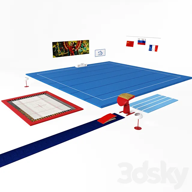 Gymnastics equipment for gymnastics 3DS Max Model