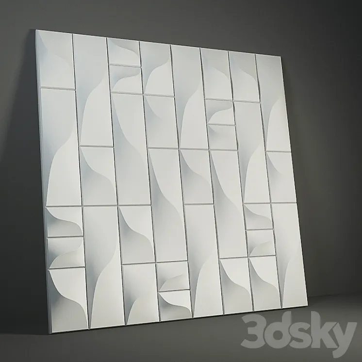 Gypsum 3D panel "Vertical" 3DS Max
