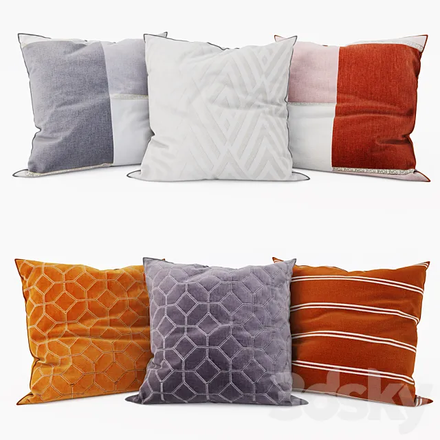 H & M Home – Decorative Pillows set 20 3DSMax File