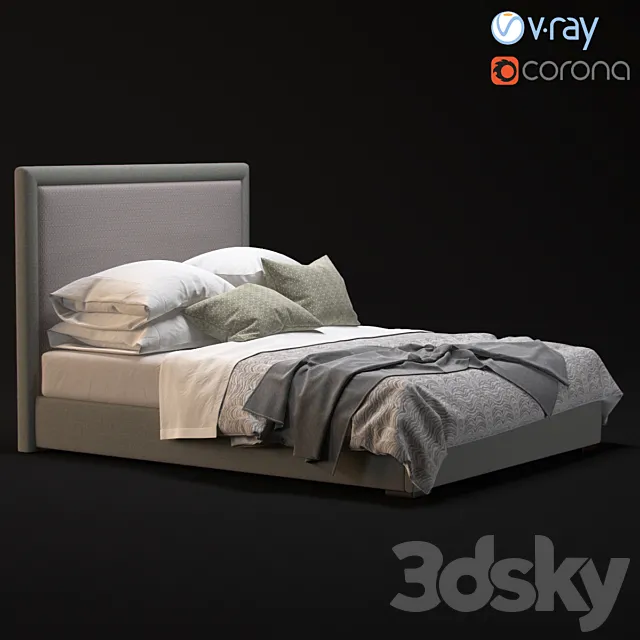 H62F Bedframe 3ds Max