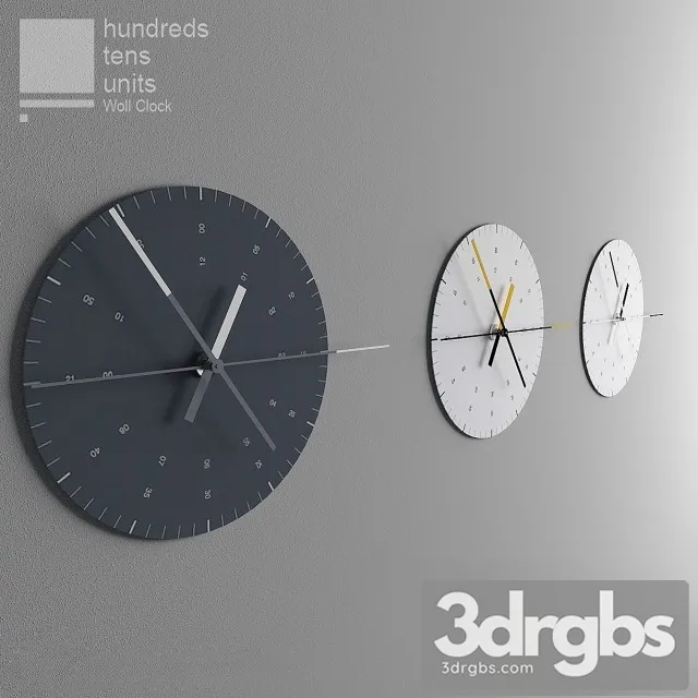 Haandreds Tens Units Wall Clock 3dsmax Download
