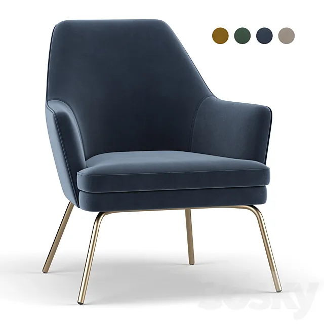 Habitat Celine Accent Chair 3ds Max