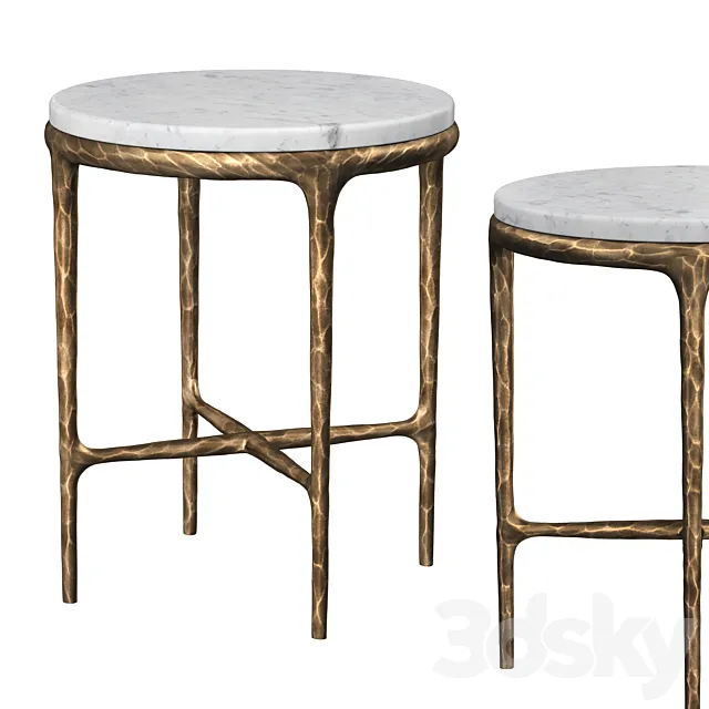 HADDEUS MARBLE ROUND SIDE TABLE 3ds Max