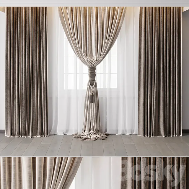 hadi curtain 76 – Classic curtains 3DS Max Model