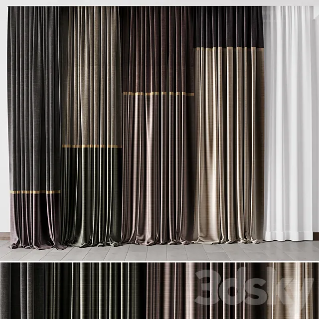 Hadi Curtains 33 Linen and silk velvet curtains 3ds Max