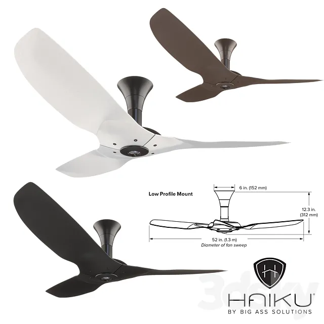 Haiku Luxe Series Fan 52 inch 3DS Max Model