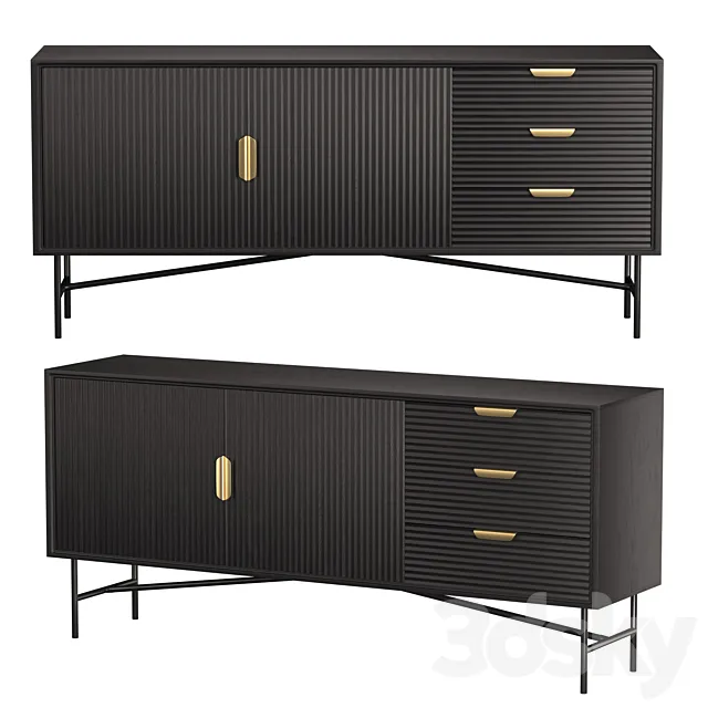 Haines Wide Sideboard 3DS Max Model