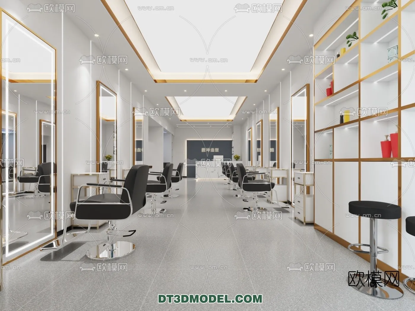 Hair Salon – 3D Interior Scene – 001