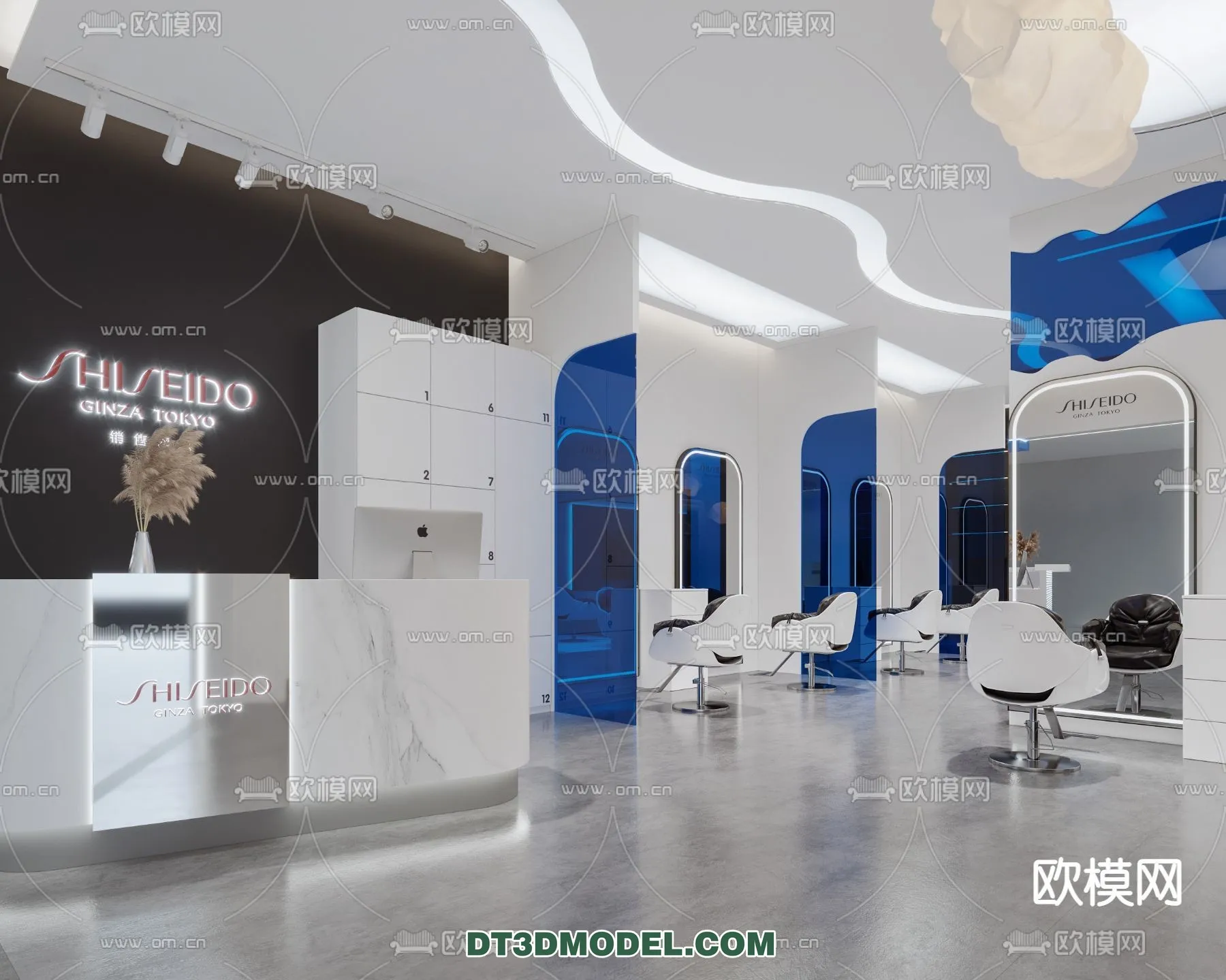 Hair Salon – 3D Interior Scene – 004