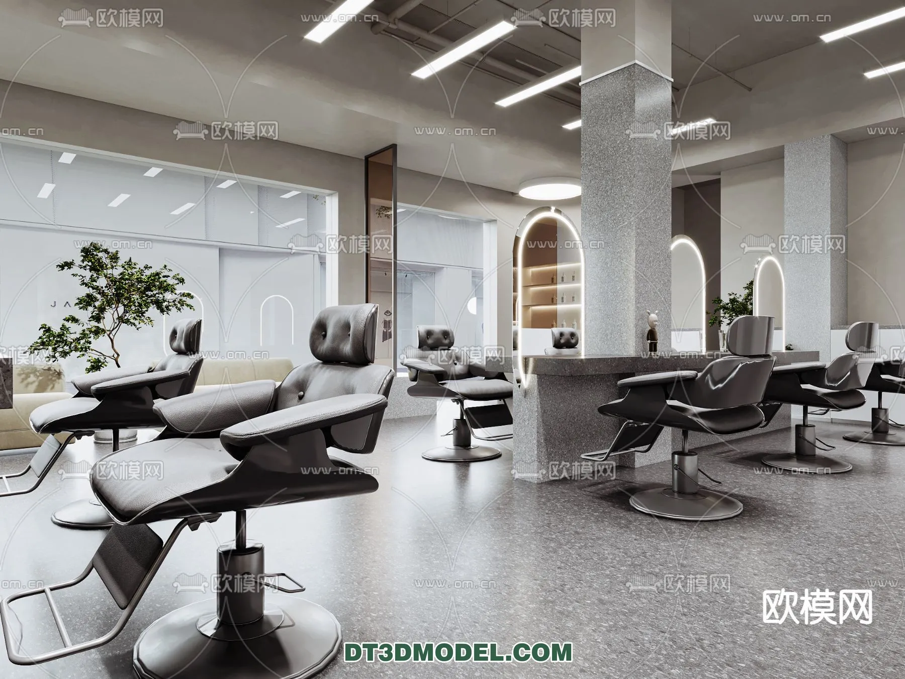 Hair Salon – 3D Interior Scene – 007