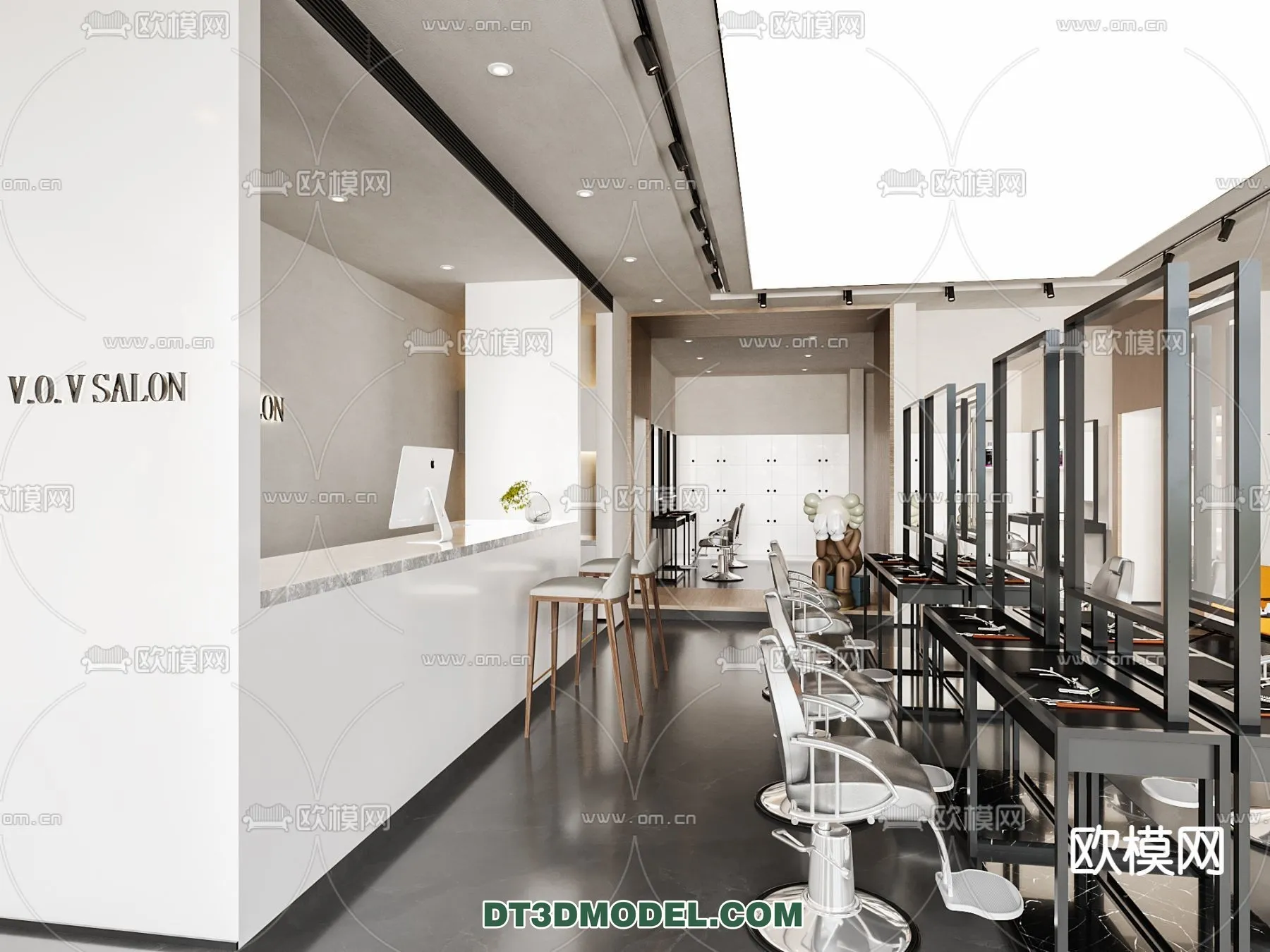 Hair Salon – 3D Interior Scene – 009