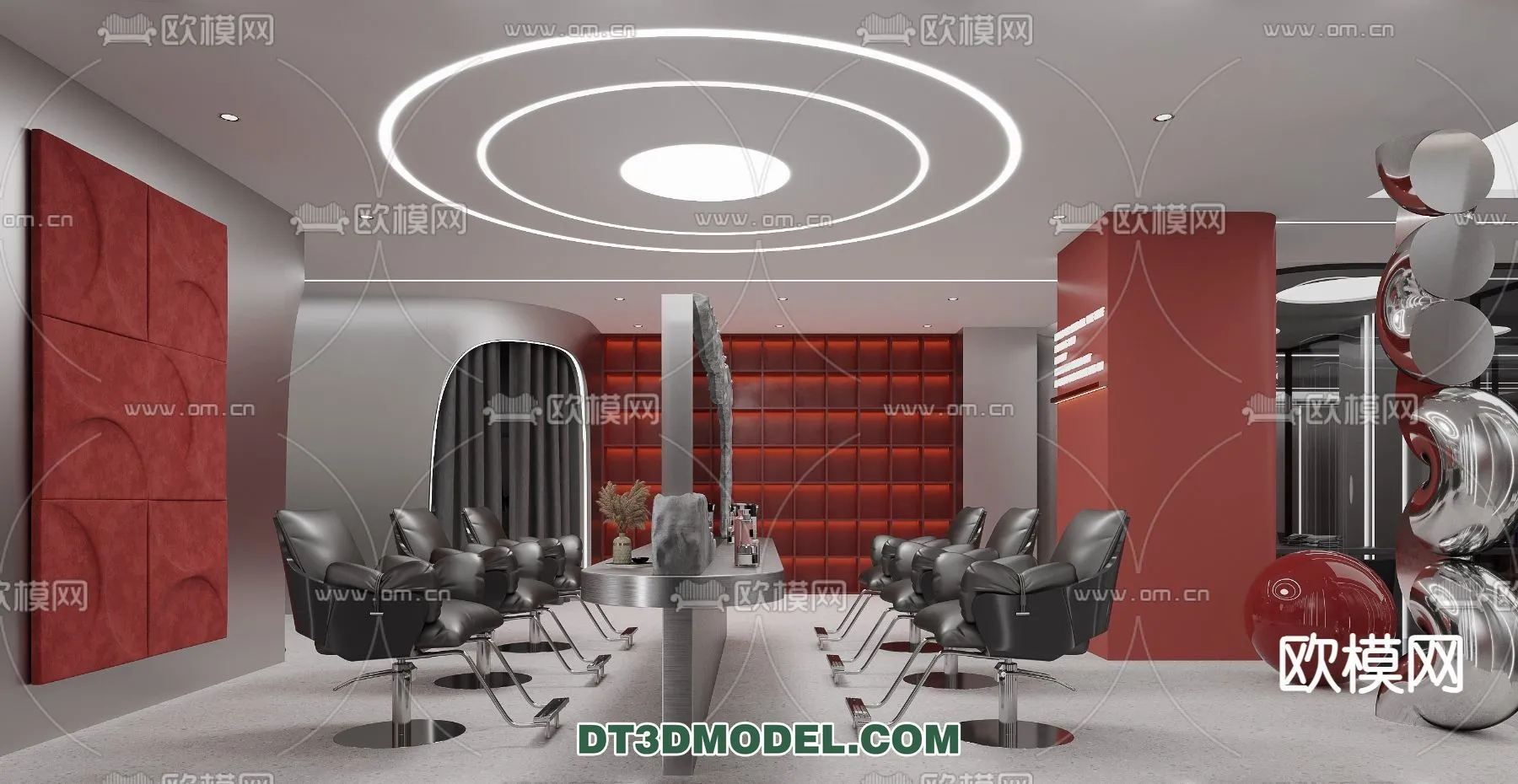 Hair Salon – 3D Interior Scene – 015