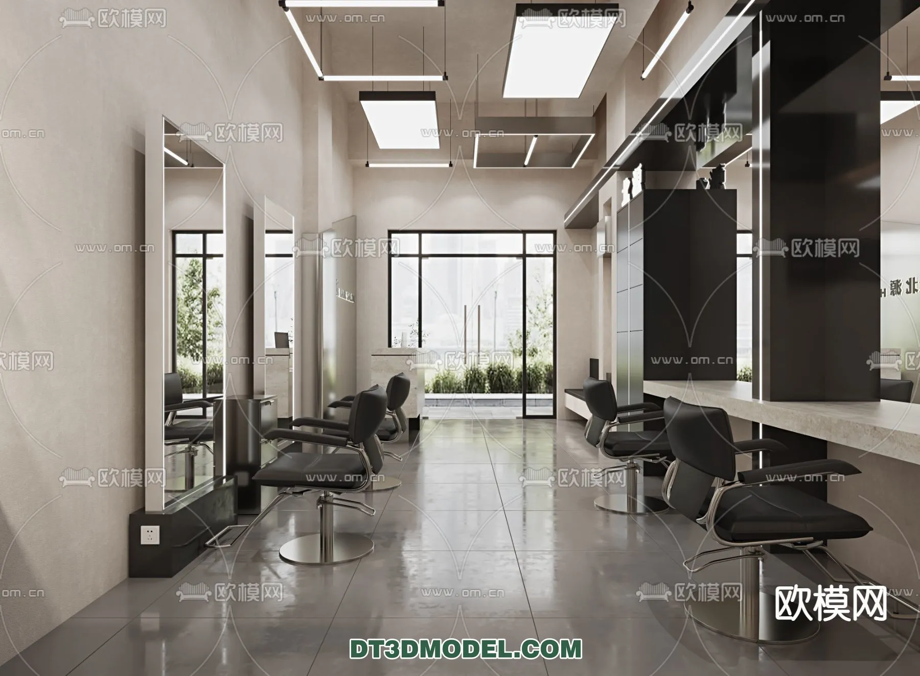 Hair Salon – 3D Interior Scene – 024