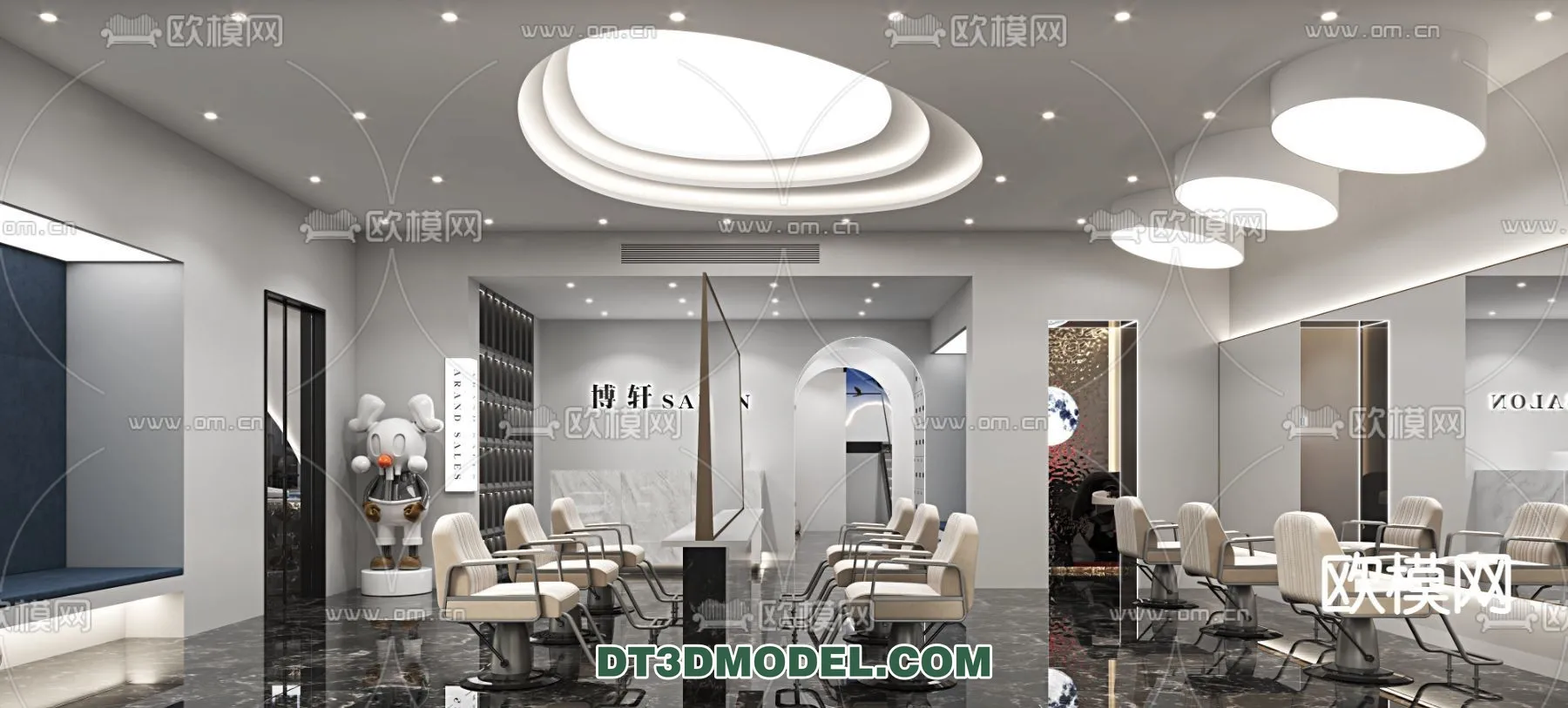 Hair Salon – 3D Interior Scene – 029