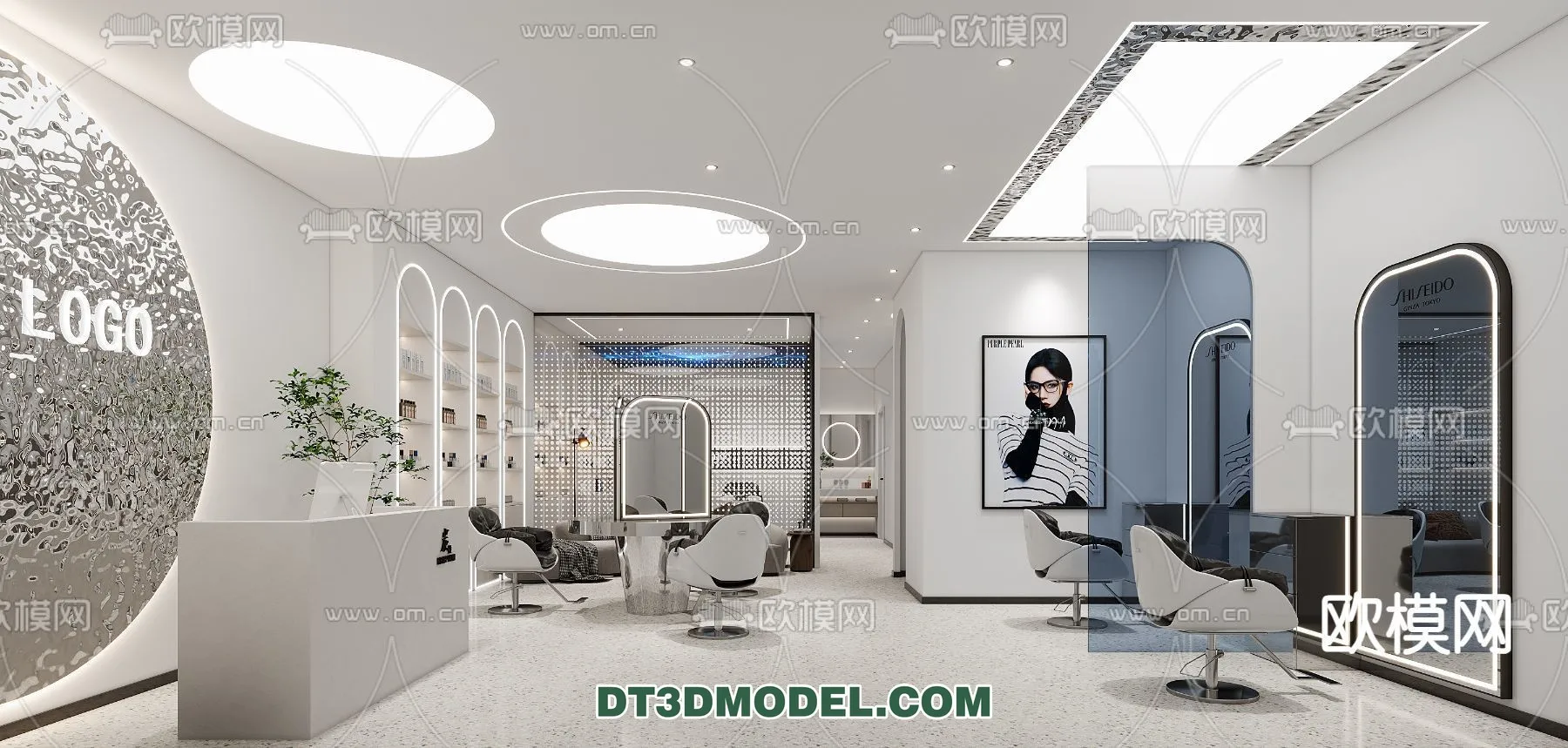 Hair Salon – 3D Interior Scene – 030