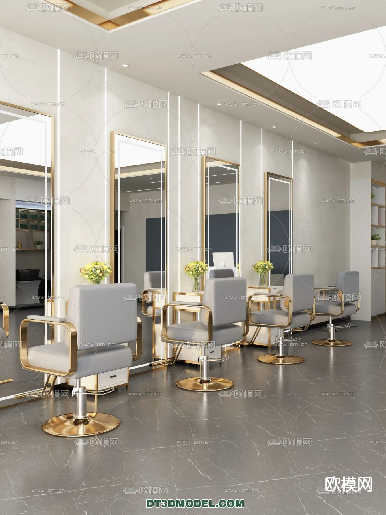 Hair Salon – 3D Interior Scene – 033