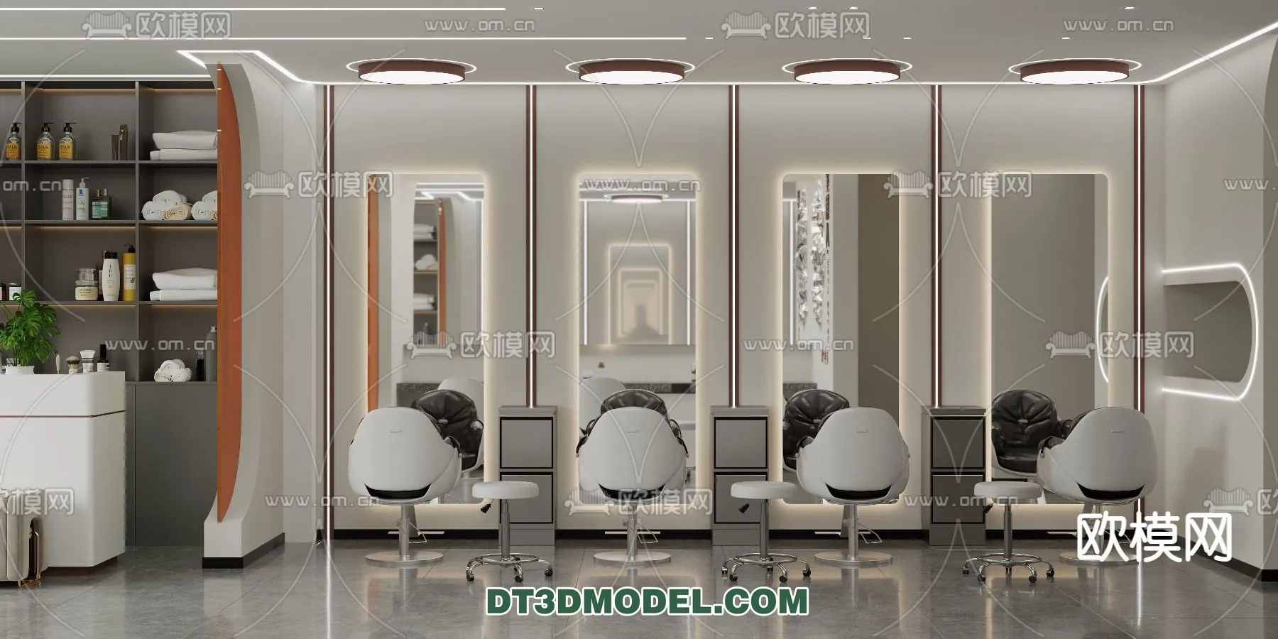 Hair Salon – 3D Interior Scene – 037