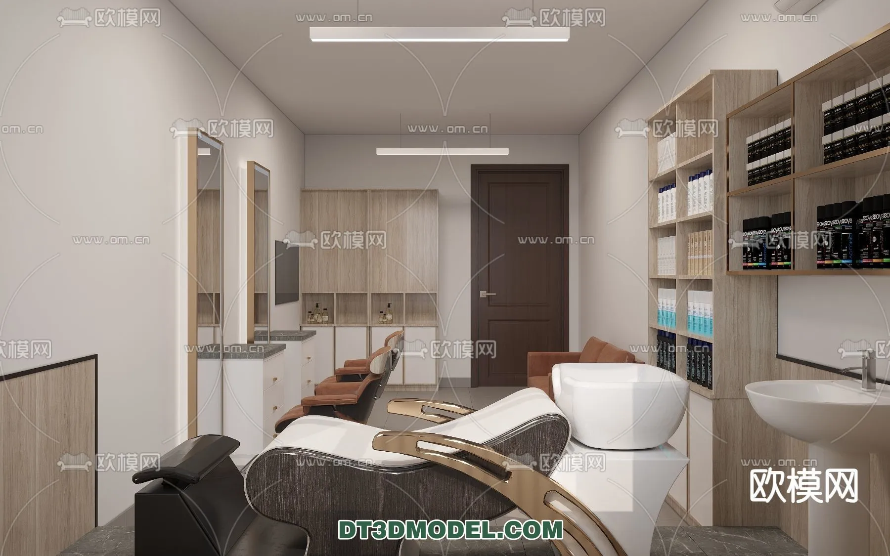 Hair Salon – 3D Interior Scene – 038