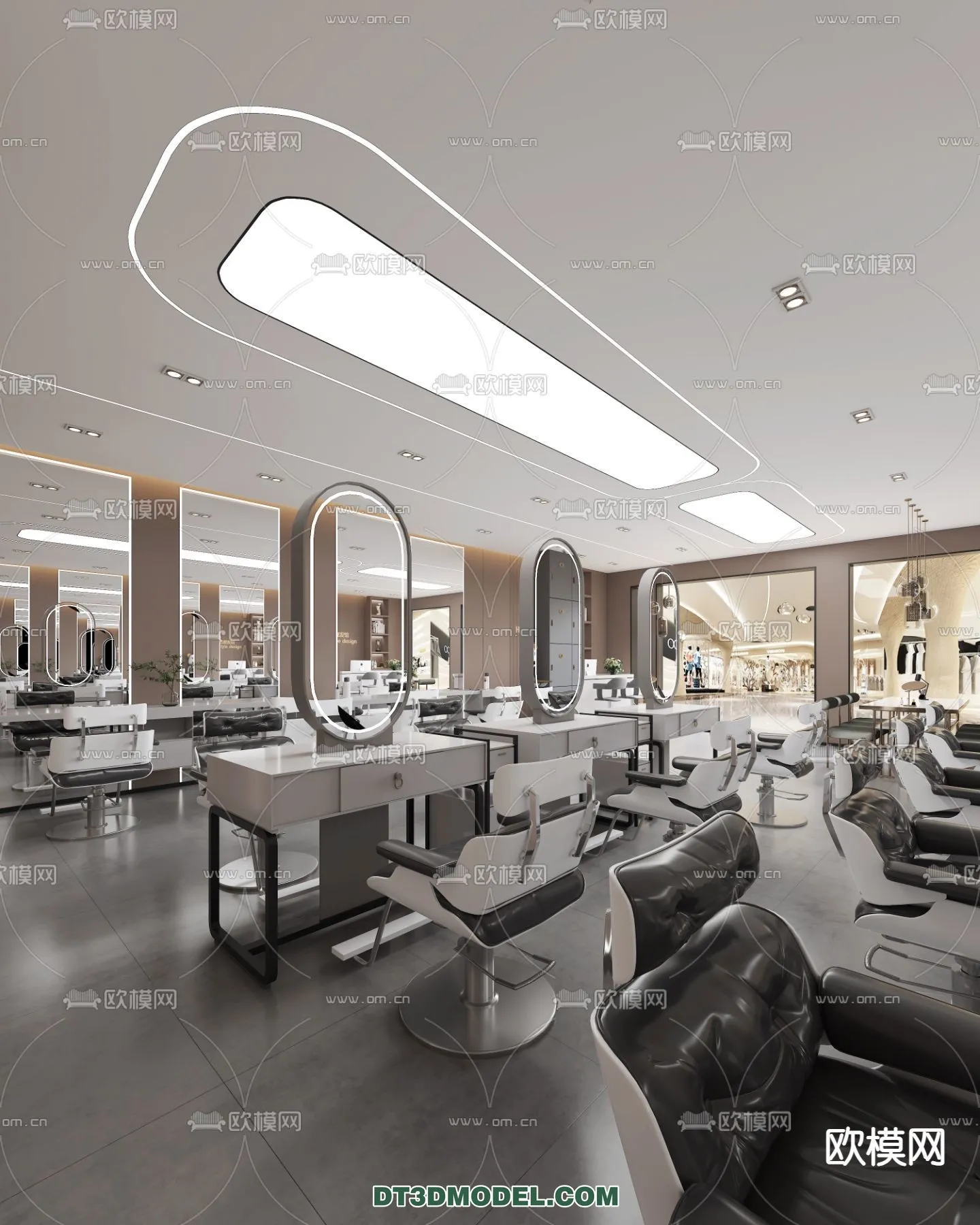 Hair Salon – 3D Interior Scene – 039