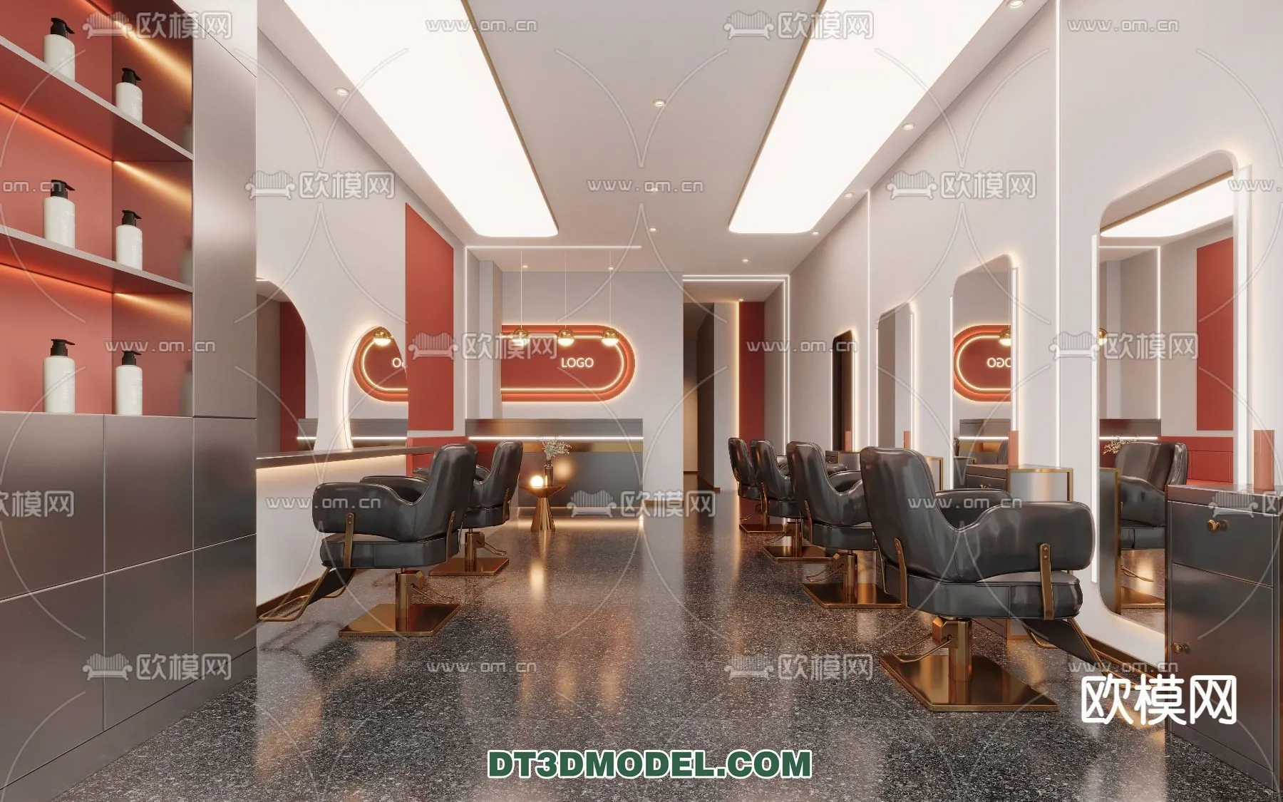 Hair Salon – 3D Interior Scene – 045