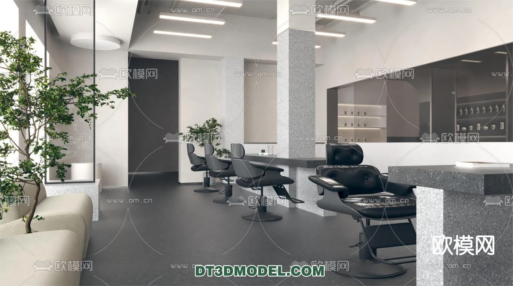 Hair Salon – 3D Interior Scene – 066