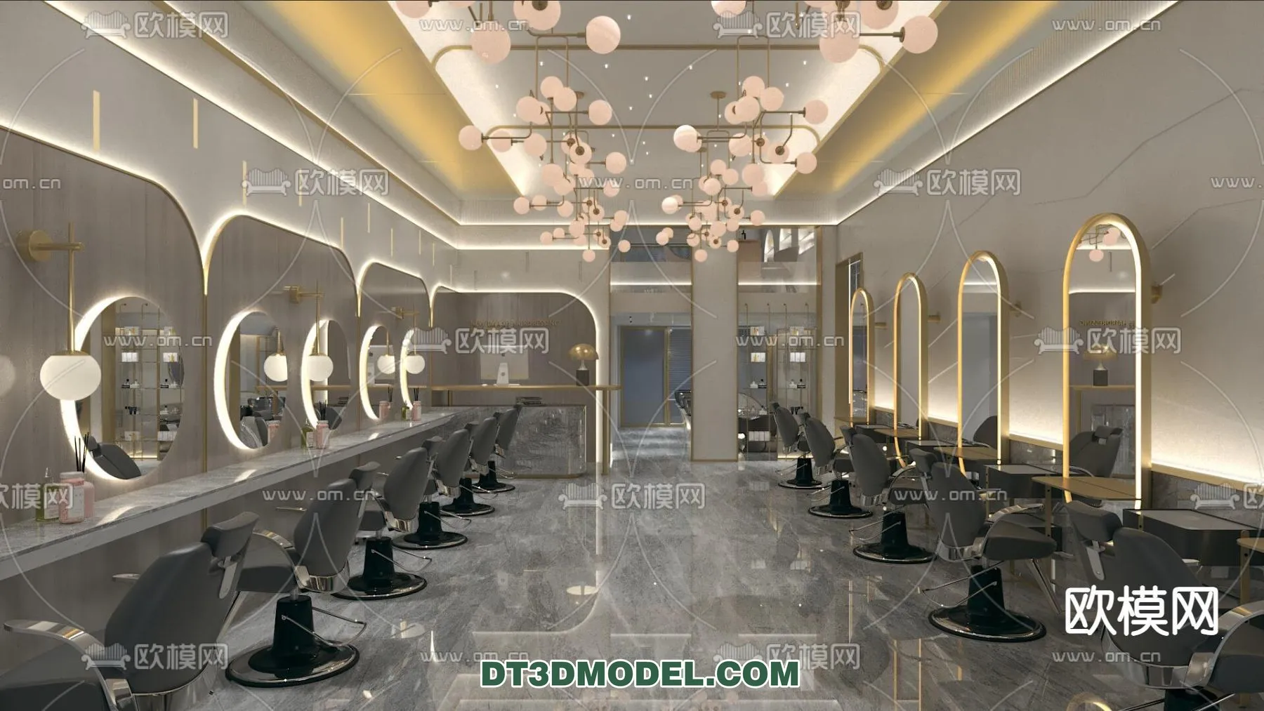 Hair Salon – 3D Interior Scene – 067