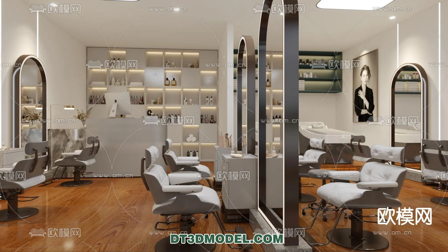 Hair Salon – 3D Interior Scene – 072