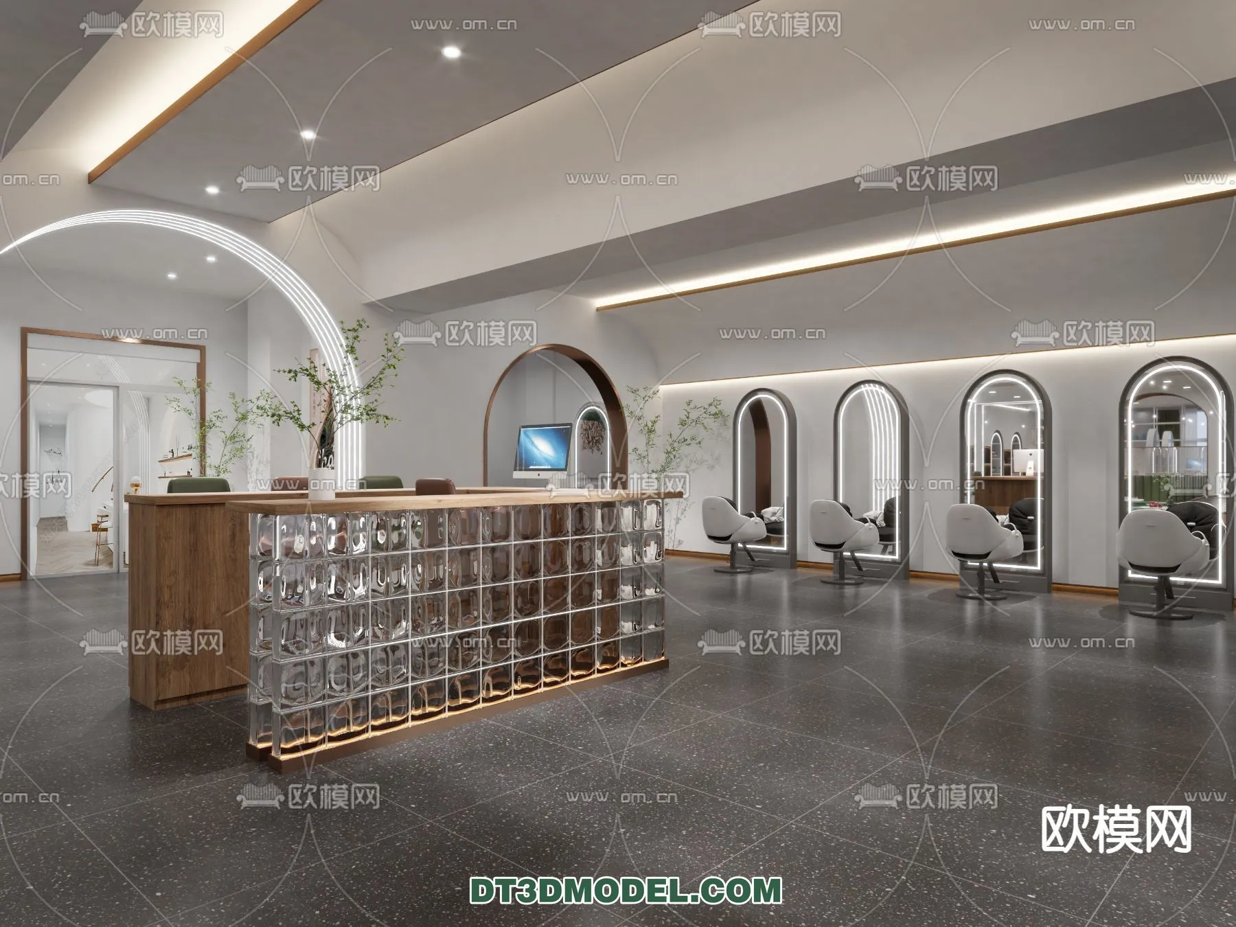 Hair Salon – 3D Interior Scene – 079