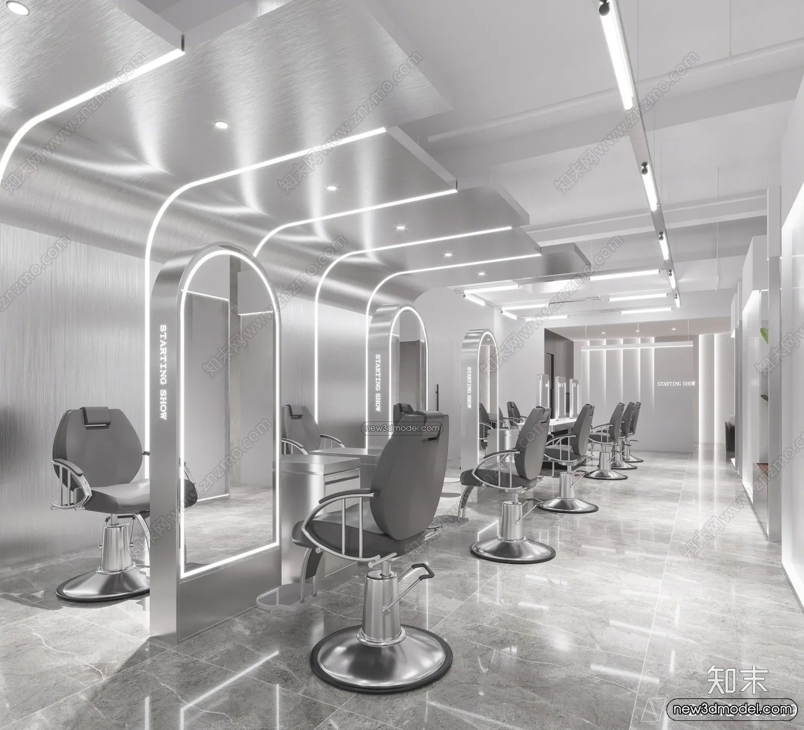 Hair Salon – 3D Interior Scene – 3D Models – 032