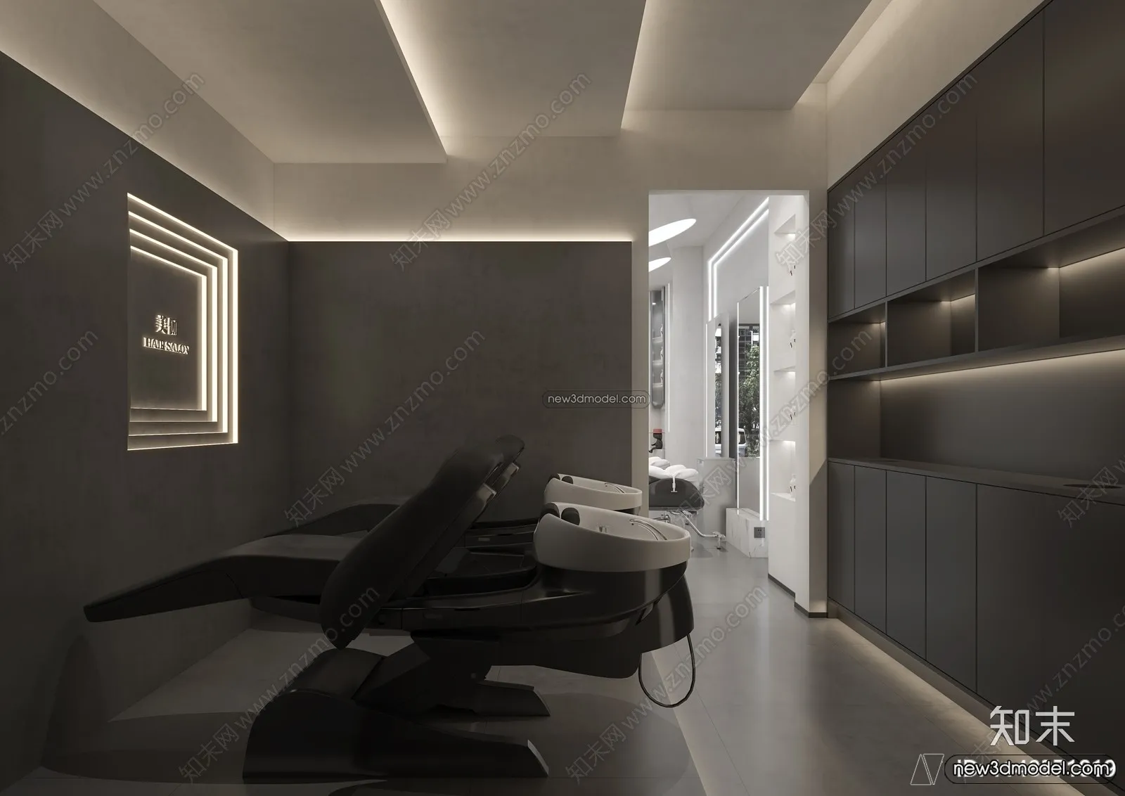 Hair Salon – 3D Interior Scene – 3D Models – 055